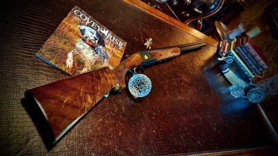 BROWNING PRESENTATION SUPERPOSED P1 20GA - JM DEBRUS ENGRAVED - BOBWHITE QUAIL - 26 3/8