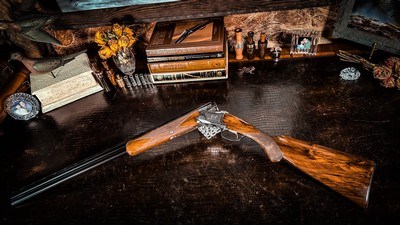 BROWNING SUPERPOSED PIGEON 20GA ca. 1961 - 26” - sk/sk - 99% CONDITION - 3” CHAMBER FIELD RKLT - FRENCH WALNUT - HORN BUTTPLATE w/ADORNED SCREWS - Image 15 of 25