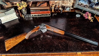 BROWNING SUPERPOSED PIGEON 20GA ca. 1961 - 26” - sk/sk - 99% CONDITION - 3” CHAMBER FIELD RKLT - FRENCH WALNUT - HORN BUTTPLATE w/ADORNED SCREWS - Image 17 of 25
