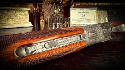 BROWNING SUPERPOSED POINTER 20GA - M/F - 28” ca. 1960 - 99% CONDITION - MAGIS ENGRAVED -FINE RARE SHOTGUN GRADE LOW PRODUCTION - UNTOUCHED ORIGINAL - Image 11 of 24