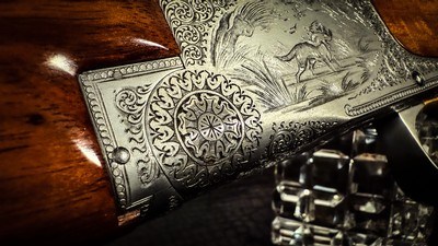 BROWNING SUPERPOSED POINTER 20GA - M/F - 28” ca. 1960 - 99% CONDITION - MAGIS ENGRAVED -FINE RARE SHOTGUN GRADE LOW PRODUCTION - UNTOUCHED ORIGINAL - Image 5 of 24