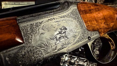 BROWNING SUPERPOSED POINTER 20GA - M/F - 28” ca. 1960 - 99% CONDITION - MAGIS ENGRAVED -FINE RARE SHOTGUN GRADE LOW PRODUCTION - UNTOUCHED ORIGINAL - Image 3 of 24