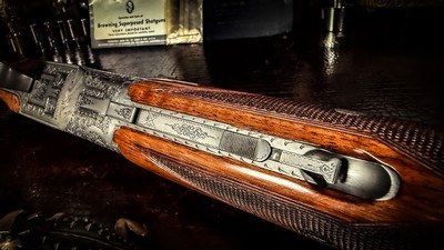 BROWNING SUPERPOSED POINTER 20GA - M/F - 28” ca. 1960 - 99% CONDITION - MAGIS ENGRAVED -FINE RARE SHOTGUN GRADE LOW PRODUCTION - UNTOUCHED ORIGINAL - Image 13 of 24