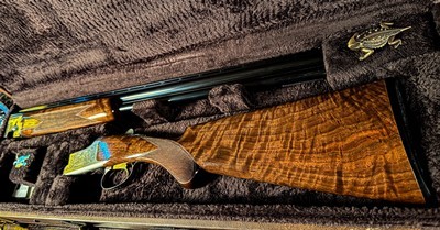 BROWNING GRADE III 28GA CITORI LIGHTNING 26” INVECTOR ca. 1998 - 99% - REMARKABLE FIDDLEBACK BLACK WALNUT - NEW BROWNING CASE - Image 5 of 17