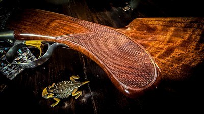 BROWNING GRADE III 28GA CITORI LIGHTNING 26” INVECTOR ca. 1998 - 99% - REMARKABLE FIDDLEBACK BLACK WALNUT - NEW BROWNING CASE - Image 15 of 17