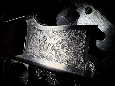 BROWNING GRADE III 410GA 26” CITORI LIGHTNING - RKLT - IC / M FIXED CHOKES ca. 1989 - MAGNIFICENT EXHIBITION BLACK WALNUT - Image 7 of 18
