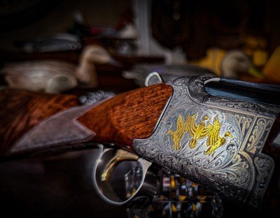 BROWNING SUPERLIGHT GRADE VI 20GA - NIB - ca. 1991 - THE FINEST EXHIBITION BLACK FEATHERCROTCH WALNUT - INVECTOR - GREY GOLD