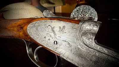 FAMARS ABBIATICO & SALVINELLI SLE CUSTOM 28GA GALLEAZZI ENGRAVED BULINO SCENE 26