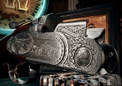BERETTA KING RANCH 687 EELL DIAMOND PIGEON 12GA ENGRAVED BY BOTTEGA GIOVANELLI IN THE CASE IN THE BOX 28