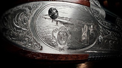 BERETTA KING RANCH 687 EELL DIAMOND PIGEON 12GA ENGRAVED BY BOTTEGA GIOVANELLI IN THE CASE IN THE BOX 28