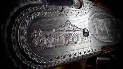 BERETTA KING RANCH 687 EELL DIAMOND PIGEON 12GA ENGRAVED BY BOTTEGA GIOVANELLI IN THE CASE IN THE BOX 28