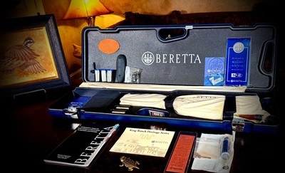 BERETTA KING RANCH 687 EELL DIAMOND PIGEON 12GA ENGRAVED BY BOTTEGA GIOVANELLI IN THE CASE IN THE BOX 28