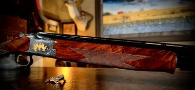 BROWNING SUPERLIGHT GRADE VI 28GA NEW IN THE BOX UNFIRED IC / M FIXED CHOKES BLACK FEATHERCROTCH WALNUT ca. 1991 - Image 10 of 14