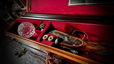 JAMES WOODWARD & SONS PURDEY BUILT 16GA 28” IC/M SINGLE TRIGGER 99% COLOR CASE GORGEOUS FINE BESPOKE SHOTGUN PROVENANCE ON HAND - Image 6 of 24