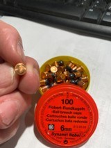 6mm (22 bb cal) Gallery gun Mini ball caps - 4 of 4
