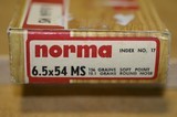 Norma 6.5x54 MS 156 grain S.P. R.N.
NOS - 1 of 4