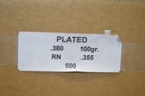 380 Caliber 100 Grain Round Nose Plated dia. .355 J&K Bullets 500 count - 3 of 3