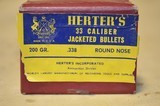 Herters .338 200 Grain Round Nose partial Box - 1 of 3
