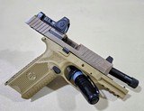 FN 509T, 9MM PISTOL, Treaded Barrel, FDE finish, with Trijicon RMR & Covert case - 4 of 13