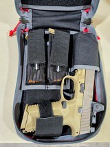 FN 509T, 9MM PISTOL, Treaded Barrel, FDE finish, with Trijicon RMR & Covert case - 2 of 13