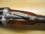 H. J. HUSSEY 12ga Imperial Sidelock Ejector English Best London Built Holland & Holland Style Game Gun in Oak & Leather - 14 of 15