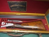 H. J. HUSSEY 12ga Imperial Sidelock Ejector English Best London Built Holland & Holland Style Game Gun in Oak & Leather - 1 of 15