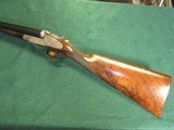 H. J. HUSSEY 12ga Imperial Sidelock Ejector English Best London Built Holland & Holland Style Game Gun in Oak & Leather - 8 of 15