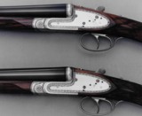 Flli PIOTTI Model Monaco Vintage Matched Pair 12 Ga. 30” Game Guns, PATELLI Engraved, finest Turkish walnut,Cased with Accessories, Springs, Pins - 2 of 15