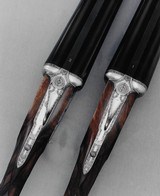 Flli PIOTTI Model Monaco Vintage Matched Pair 12 Ga. 30” Game Guns, PATELLI Engraved, finest Turkish walnut,Cased with Accessories, Springs, Pins - 3 of 15