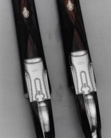 Flli PIOTTI Model Monaco Vintage Matched Pair 12 Ga. 30” Game Guns, PATELLI Engraved, finest Turkish walnut,Cased with Accessories, Springs, Pins - 4 of 15