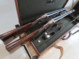 PIOTTI Monaco Vintage Matched Pair 12 Ga. 28" Light Weight Game Guns PATELLI Engraved Cased w/Accessories, Spare Pins, Springs Gorgeous Like New! - 11 of 15