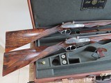 PIOTTI Monaco Vintage Matched Pair 12 Ga. 28" Light Weight Game Guns PATELLI Engraved Cased w/Accessories, Spare Pins, Springs Gorgeous Like New! - 10 of 15