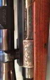 Mauser with case coloring and engraved with German Natzi eagle - 3 of 15