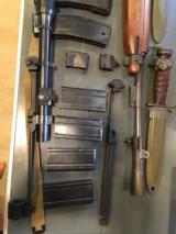 M1 carbine, one correct era scope, 2 base for scope, sling, magazines and
a bunch of accessory
in pristine condition - 15 of 16