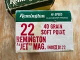 22 Remington jet Mag, 3 boxes missing one round, 149 rounds - 1 of 3