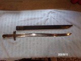 Model 1855 saber bayonet and scabbard - 1 of 11