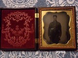 sixth plate tintype of Union soldier - 1 of 4