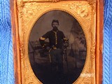 Quarter plate tintype of union cavalry sergeant - 1 of 3