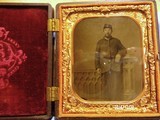 sixth plate Monitor and Merrimack union case with soldier tintype - 6 of 6
