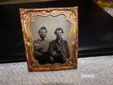 6th plate tintype of two armed Confederate soldiers - 1 of 4