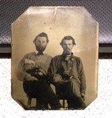 6th plate tintype of two armed Confederate soldiers - 4 of 4