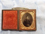 9th plate tintype of Union officer - 1 of 3