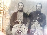 Quarter plate tintype of two armed soldiers - 3 of 4