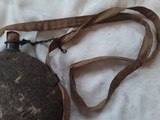 Civil War cartridge box and sling, belt with buckle and cap box, and canteen - 10 of 12