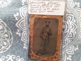 Tintype of armed and Identified Ohio soldier