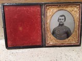 sixth plate tintype of identified soldier