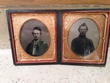 Two sixth plate tintypes in double case - 2 of 5