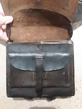 Original Civil War cartridge box, sling, and plates with soldiers name. - 6 of 12