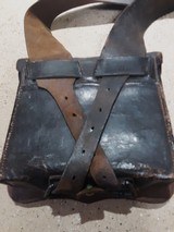 Original Civil War cartridge box, sling, and plates with soldiers name. - 5 of 12