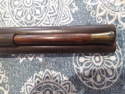 19th century double barrel percussion shotgun with bullet mold - Image 4 of 13